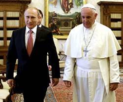 Putin en una de sus dos visitas previas a Francisco... la de julio de 2019 es la tercera
