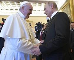 El encuentro entre el Papa y el presidente ruso duró aproximadamente una hora