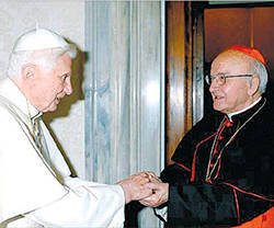 El Cardenal Estepa con el Papa Benedicto XVI
