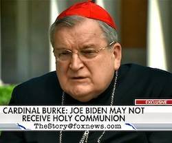 El cardenal Burke lamentó el «escándalo»  con el que muchos políticos católicos confunden a otros que no lo son sobre cuál es la doctrina de la Iglesia.
