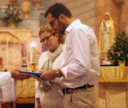Alejandro y Águeda renovando sus votos matrimoniales en Caná de Galilea