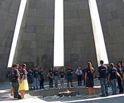 Monumento memorial al genocidio que sufrieron los armenios durante los años de la Primera Guerra Mundial