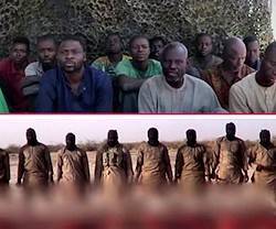 Captura del vídeo difundido por una filial de Estado Islámico en Nigeria.