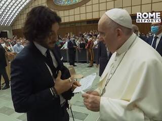 El Papa, con el Jesús de «The Chosen»