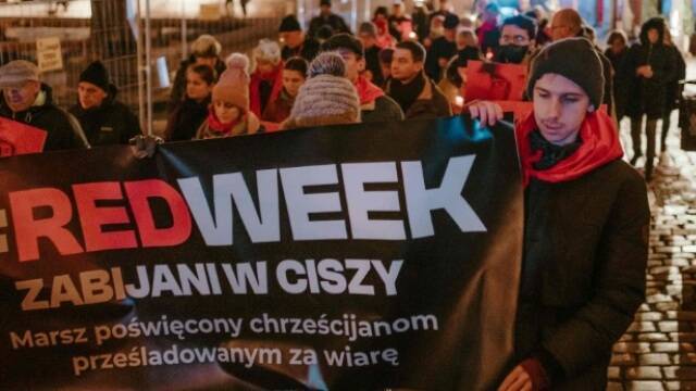 Una manifestación por los cristianos perseguidos en la RedWeek de ACN.