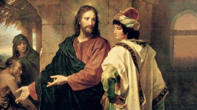 'Cristo y el joven rico', cuadro de Heinrich Hofmann (1824-1911).