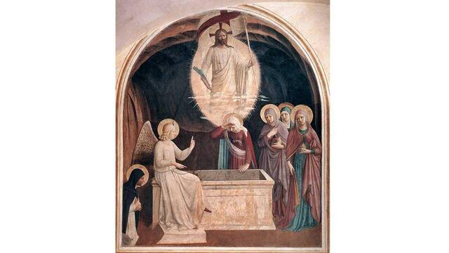 Fra Angelico, 'La Resurrección de Jesús y las mujeres en la tumba'.
