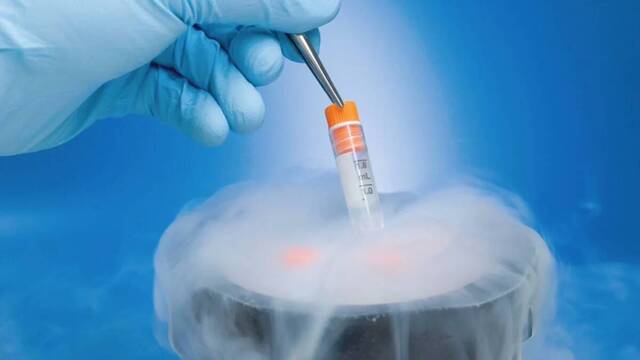 Cubeta de congelación de embriones.