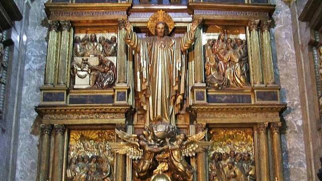 La imagen del Sagrado Corazón de Jesús, en el Santuario Nacional de la Gran Promesa de Valladolid. 