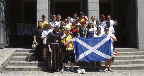 Estudiantes católicos de Glasgow en la JMJ de Madrid 2011