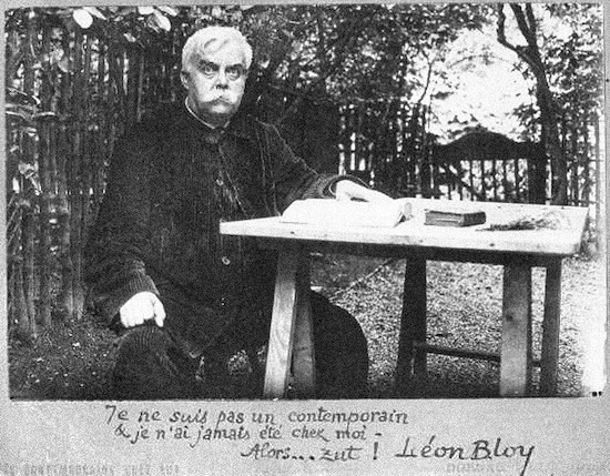 Una de las fotografías más célebres de Léon Bloy, rubricada por él mismo con toda una confesión: 'No soy un contemporáneo y jamás me he sentido en casa. ¡Vaya...!'