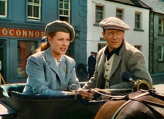 John Wayne y Maureen O'Hara en El hombre tranquilo.
