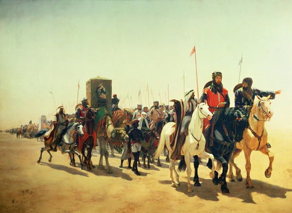 'Ricardo Corazón de León camino de Jerusalén', un cuadro de James William Glass (1825-1855).