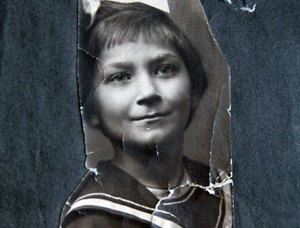 Natasha Malysheva de niña, luego sería militar y monja, la Madre Adriana