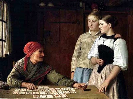 'La echadora de cartas', de Albert Anker (1831-1910).