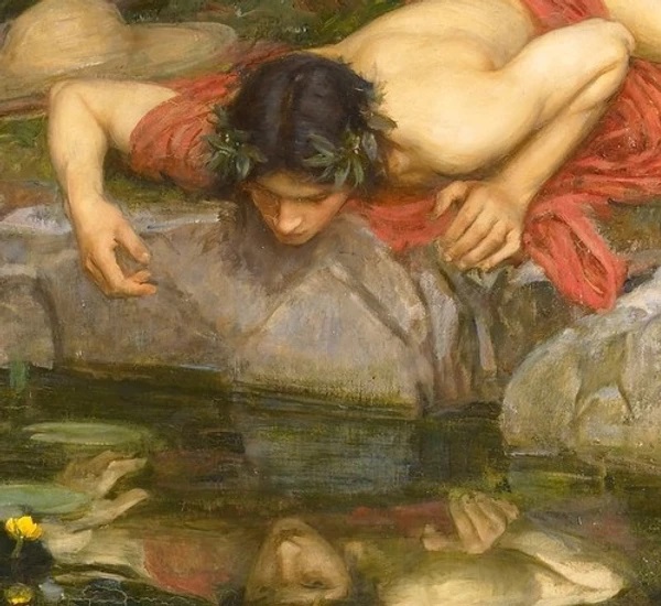 "Eco y Narciso", pintura de John William Waterhouse (1903) y que muestra al narcisista

