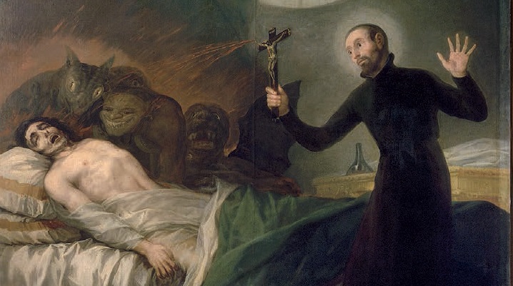 Cuadro de Francisco de Goya titulado: San Francisco de Borja y el moribundo impenitente 