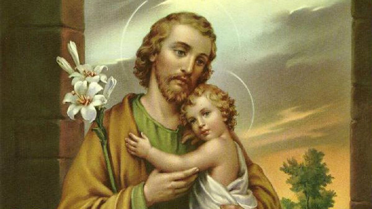 Imagen de San José con el Niño Jesús