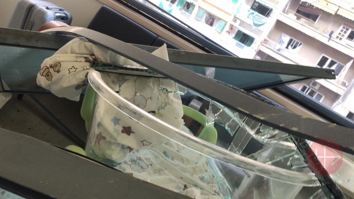 Imagen de la cuna de Nabil en el hospital de San Jorge de Beirut tras la explosión.