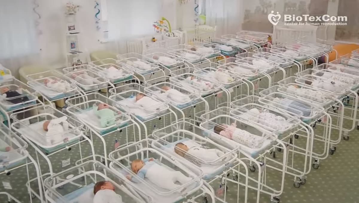 Niños nacidos de un vientre de alquiler en un hotel de Ucrania