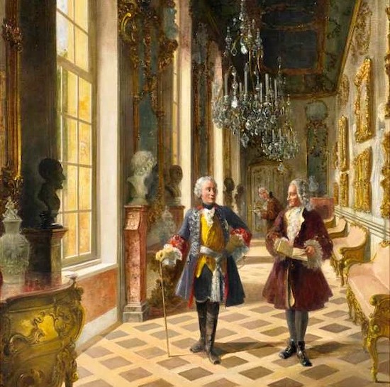 Voltaire y Federico de Prusia.