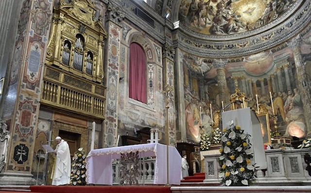 El Papa, en el Santuario de la Divina Misericordia.