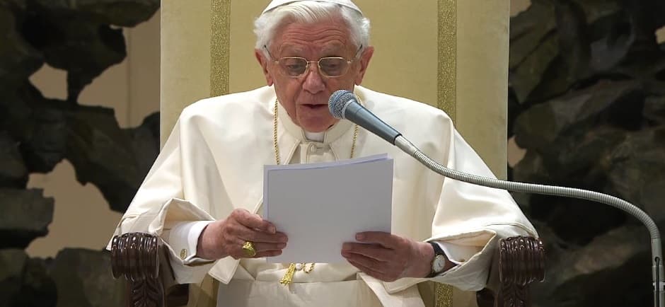 Benedicto XVI en una alocución como Papa