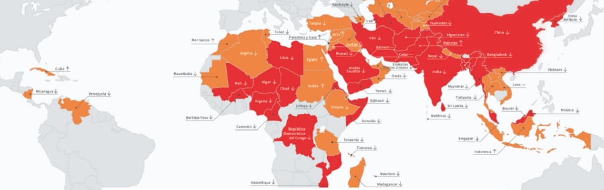 Mapa de la libertad religiosa en el mundo