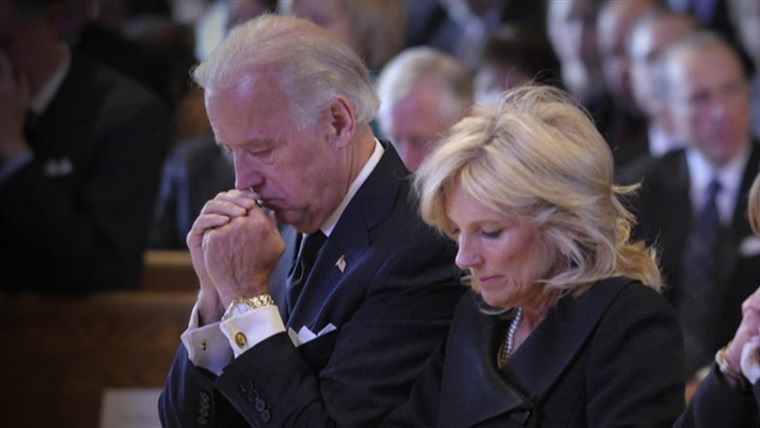 Joe Biden, en misa