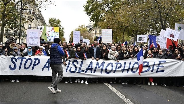 Manifestación contra la islamofobia.