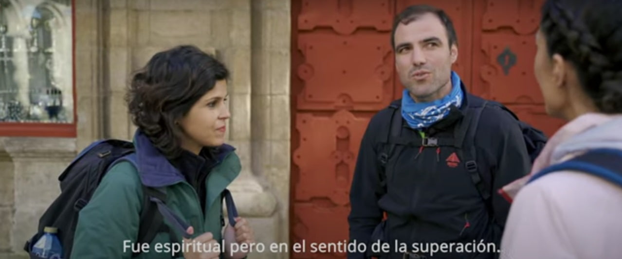 Una escena en el documental Galicia Peregrina, el Camino Portugués