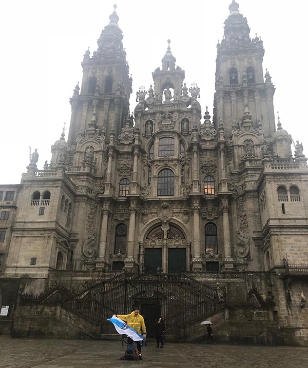 Marcos tras su llegada a Santiago en 2018, al inicio de su conversión
