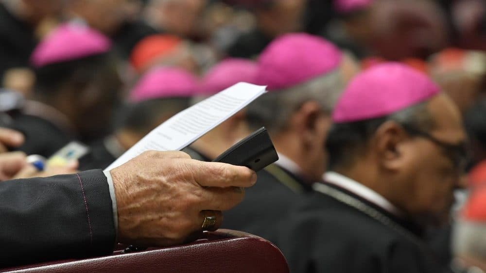 Un detalle del sínodo de 2019 en el Vaticano