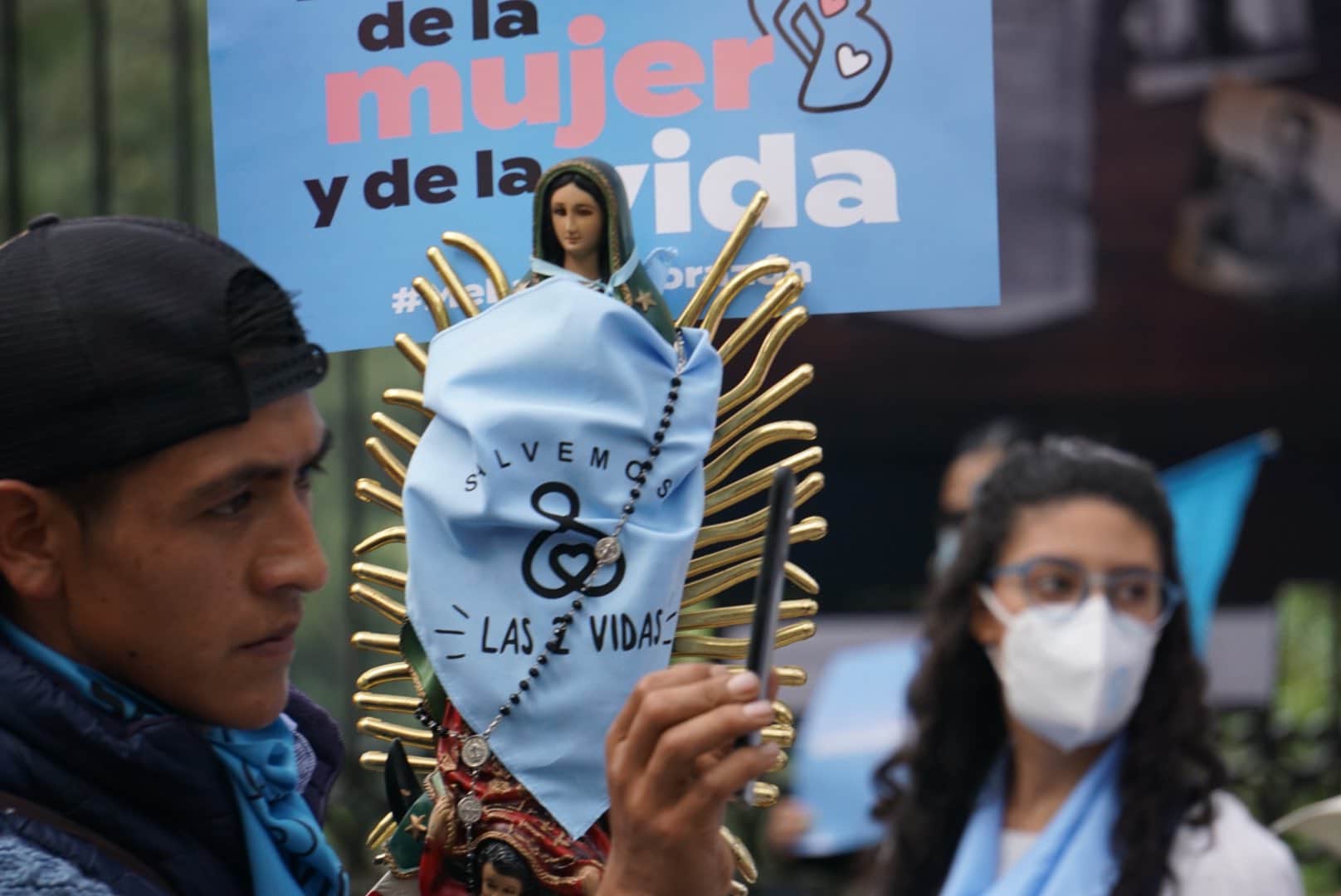 Detalle de la Marcha por la Vida en Ciudad de México en 2021