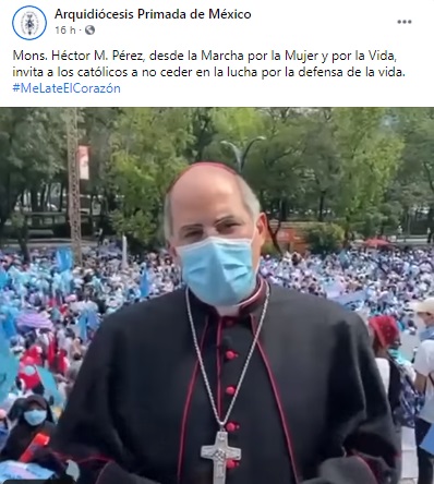 Obispo Héctor Pérez en la Marcha por la Vida de Ciudad de México 2021