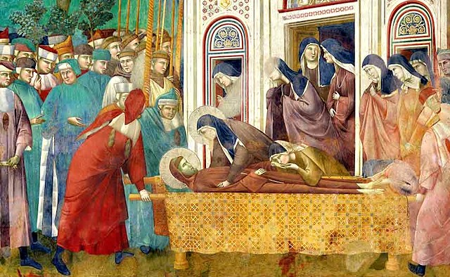 Santa Clara entierra a San Francisco, de Giotto.