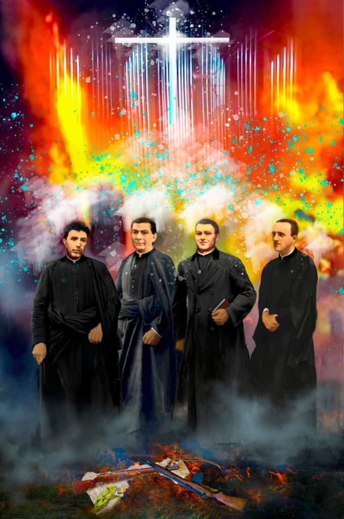 Los 4 operarios diocesanos beatificados en Tortosa, vistos por la cisterciense pintora Isabel Guerra