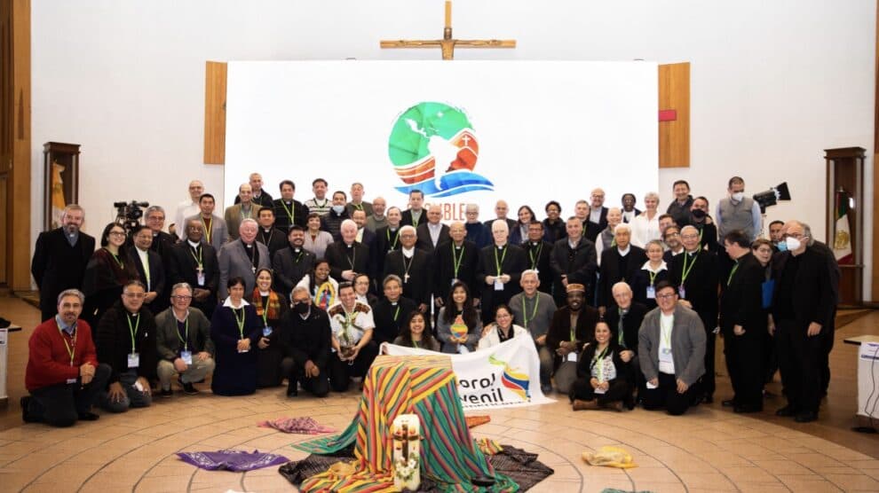 Foto en la sede de Conferencia Episcopal Mexicana de la Asamblea Eclesial de 2021