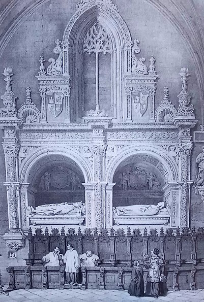 Genaro Pérez Villaamil, Sepulcros en la Capilla de los Reyes Nuevos en la Catedral de Toledo (1842-1844).