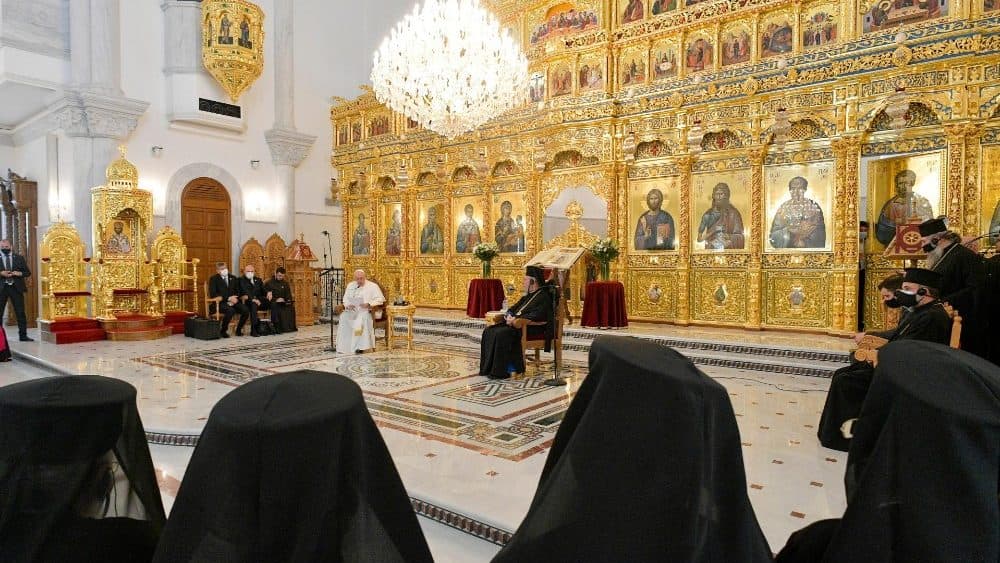 Papa Francisco en el Santo Sínodo Ortodoxo de Chipre. 