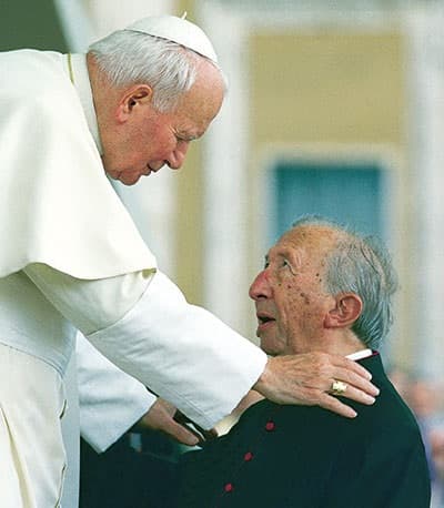 Juan Pablo II, con don Giussani, fundador de Comunión y Liberación