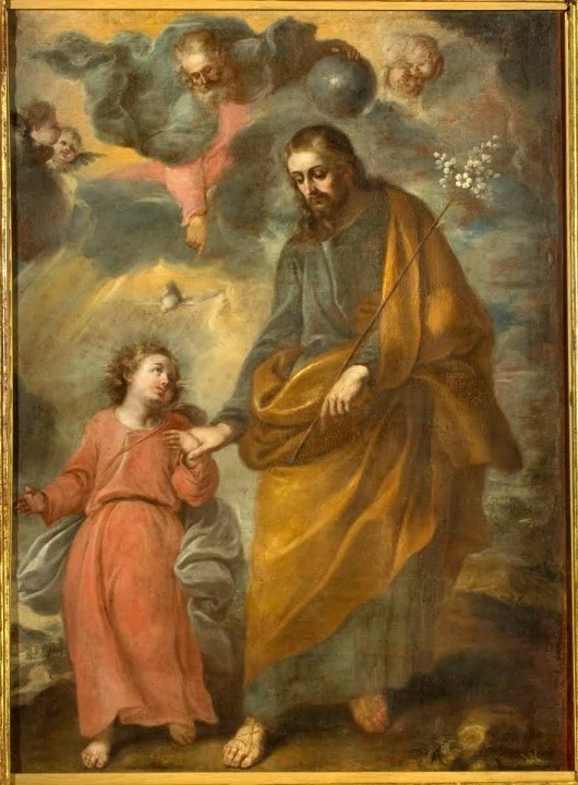 San José y el Niño Jesús, en un cuadro de Vicente Berdusán.