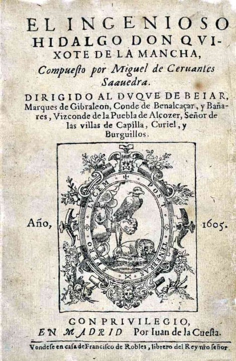 Primera edición del Quijote.