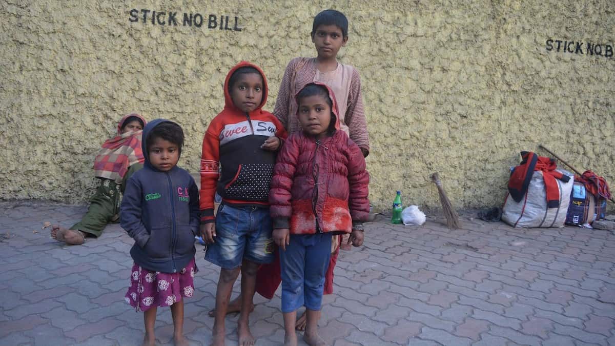 Niños de la calle en Calcuta.