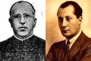 Don José Planelles y José Antonio Primo de Rivera.