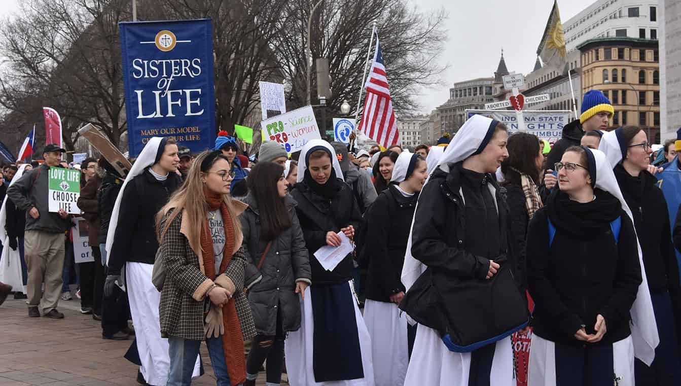 Sisters of Life en la Marcha por la Vida