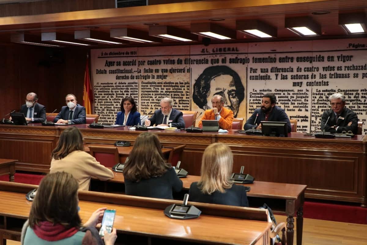Asociaciones Asamblea por la Vida en sala Clara Campoamor del Senado en febrero 2022