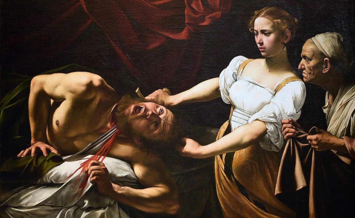 Caravaggio, Judit decapia a Holofernes.