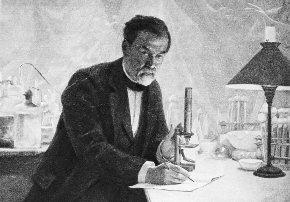 Louis Pasteur en su laboratorio