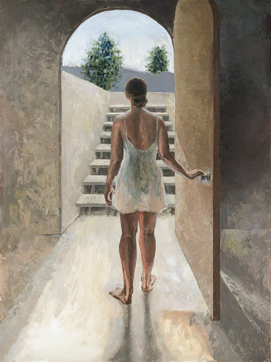 Maria como escalera de Jacob, pintada por Michelle Paine